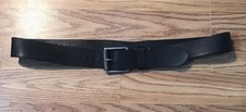 GAP Vintage USA Made Genuine Brown Leather Belt Women s M Solid Brass Buckle