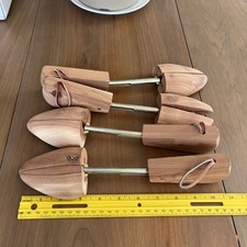 Set Of 2 Pair Vintage Unmarked Shoe Keepers Stretchers Cedar Wood Size M