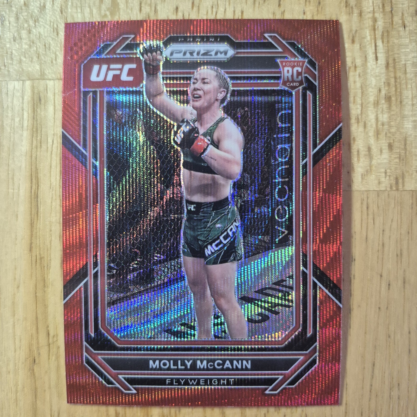 Molly McCann | 2023 Panini Prizm UFC #114 Ruby Wave Prizm RC