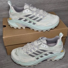 Merrell Women's Moab Speed 2 Hiking Trail Running Shoes Size 9.5 Off-White Green