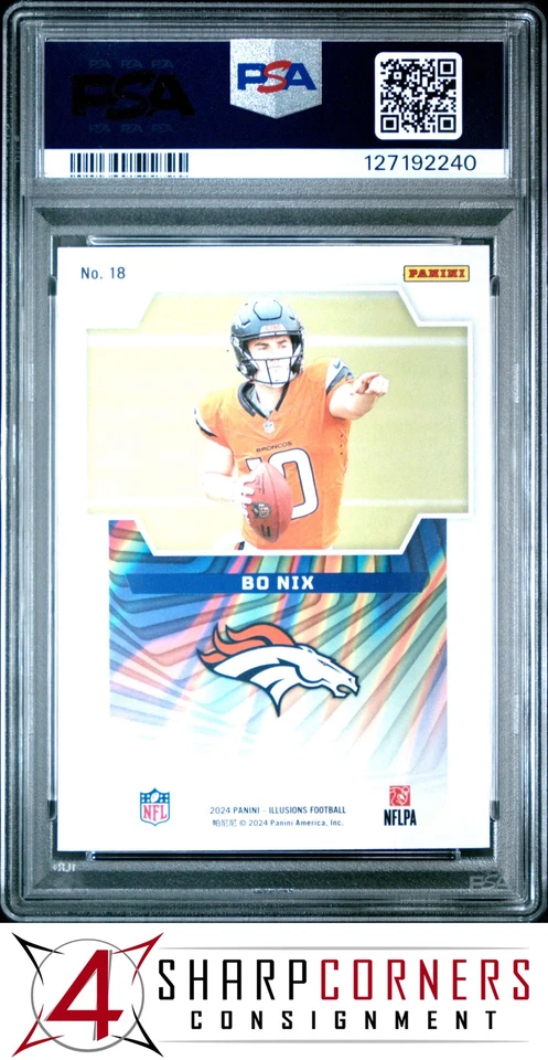 2024 PANINI ILLUSIONS GAME MAGICIANS #18 BO NIX RC PSA 10 - Image 2 of 2
