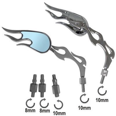 Paar Motorrad Rückspiegel Spiegel Chopper Chrom Custom DX + SX