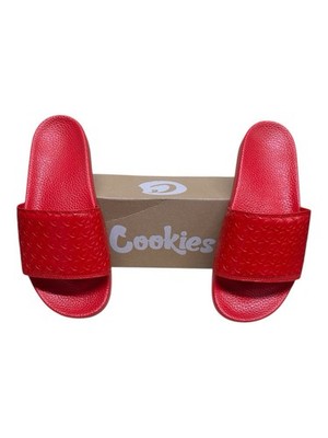 Cookies SF Original Logo Sandalen Slide Rot Herren Größe 11
