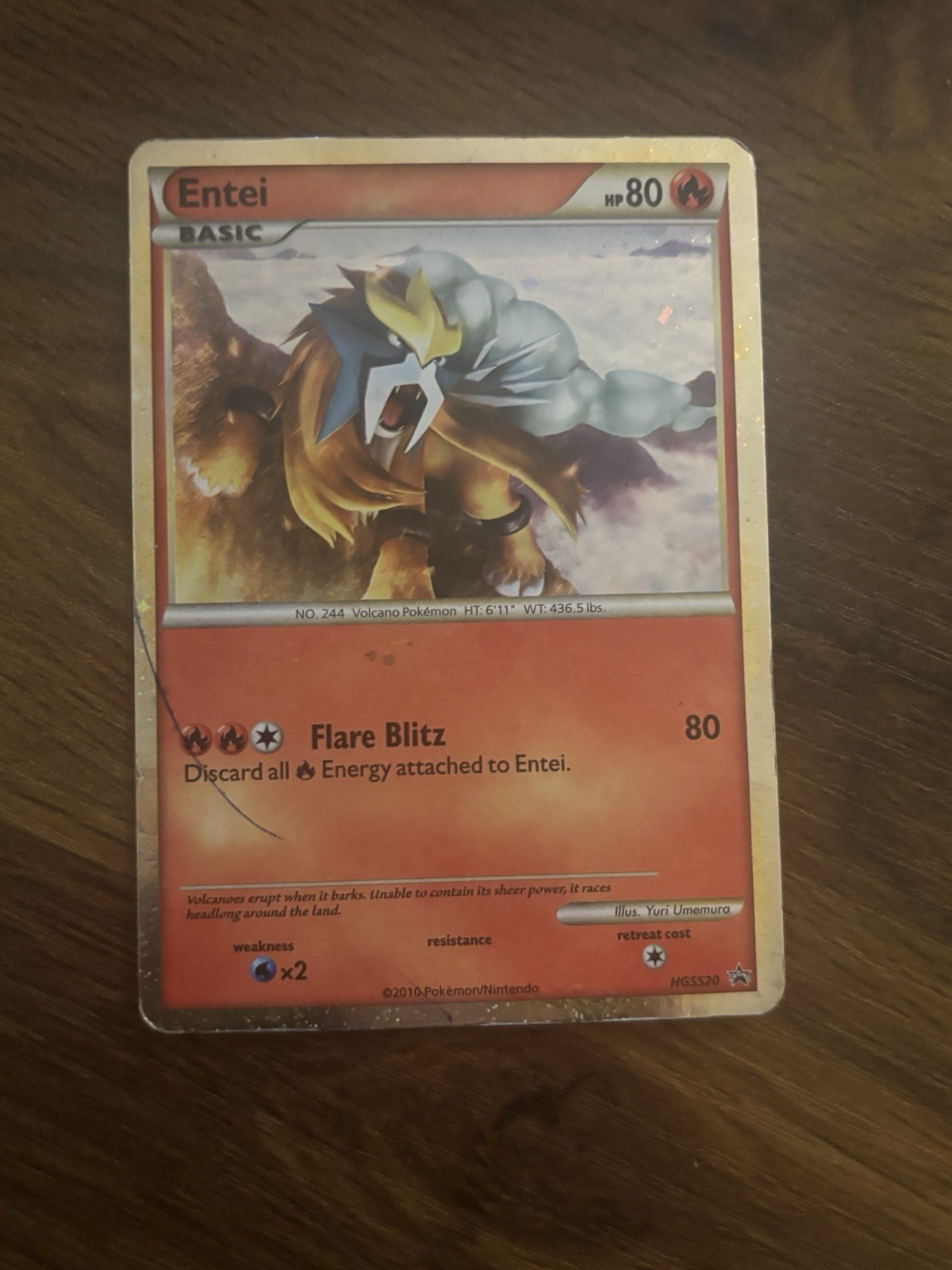 Entei Shiny HGSS20 - Black Star Promo - Pokemon TCG