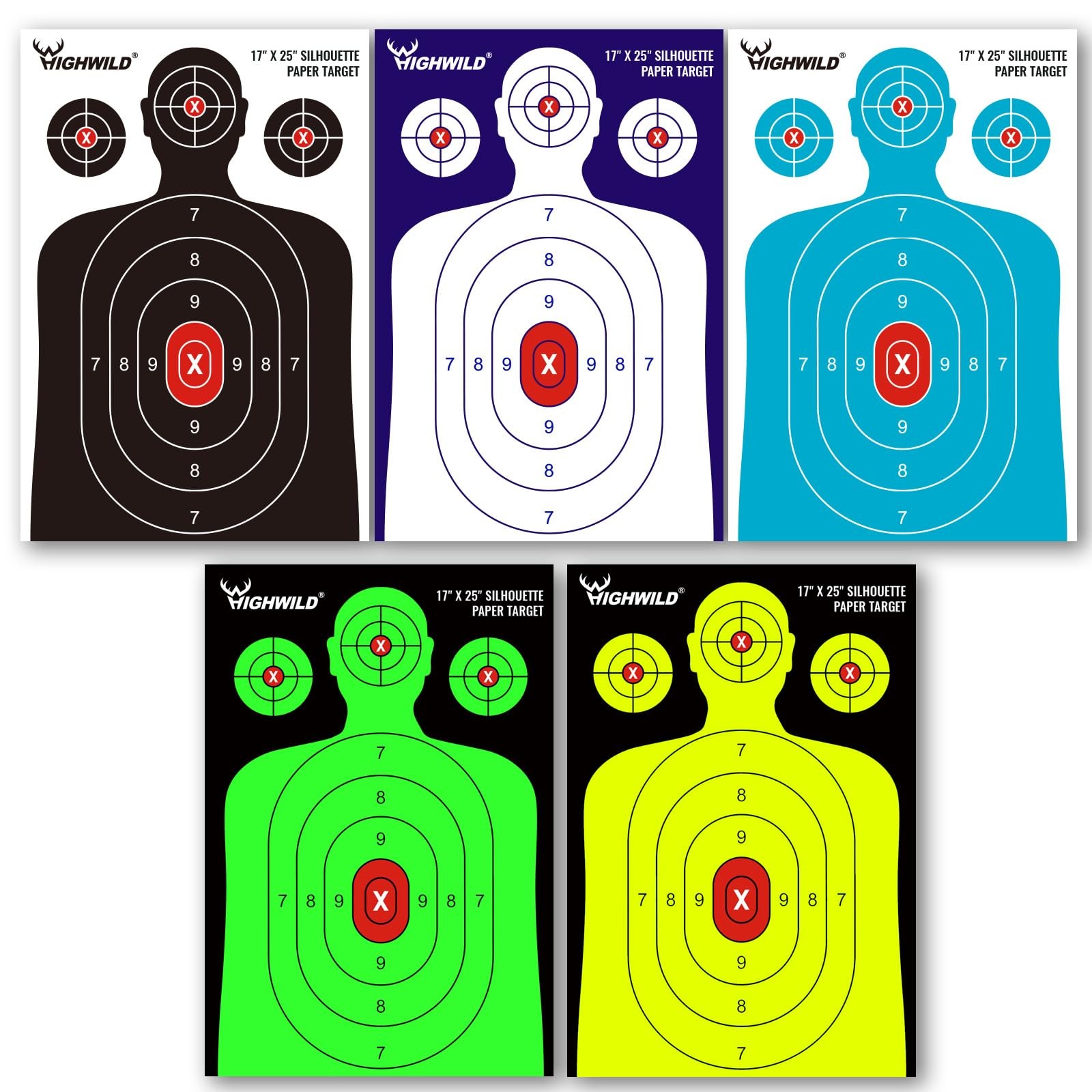 Shooting Range Silhouette Paper Target - 17X25 Inches