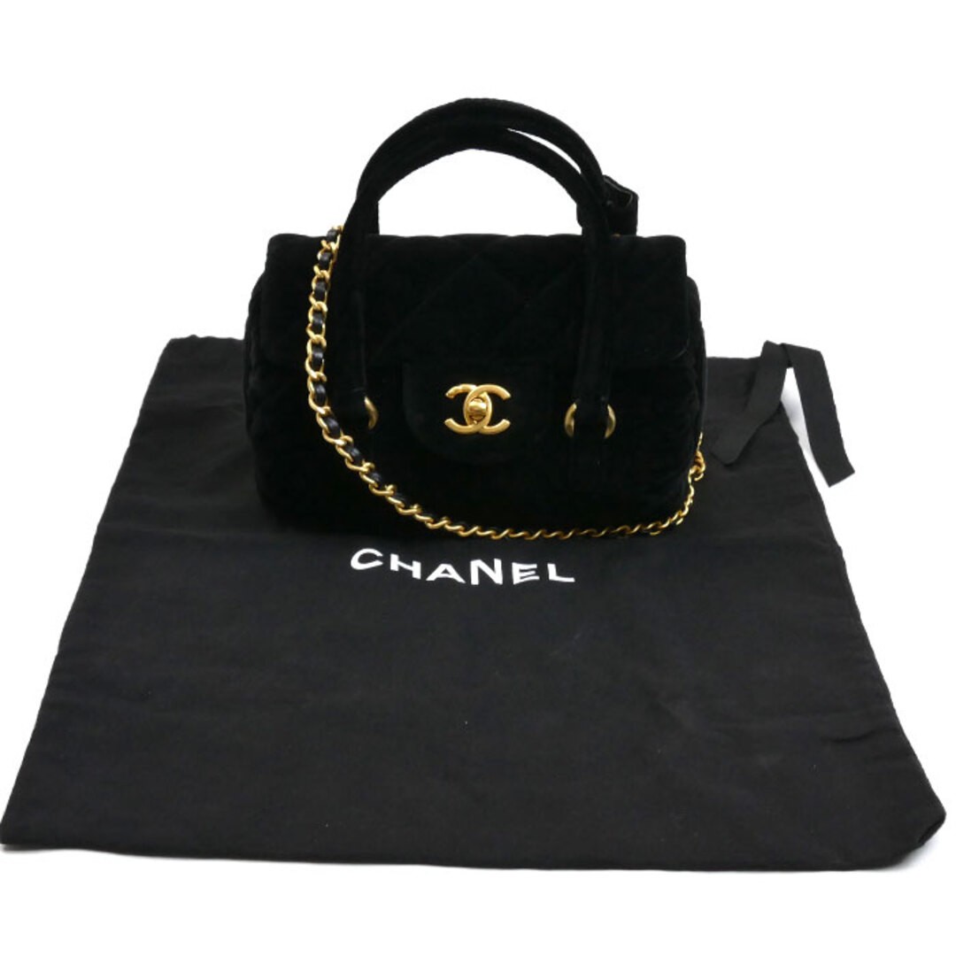 CHANEL Velvet Mini Bowling 2024 VIP Christmas Gift 2Way Shoulder