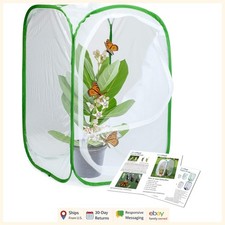 Insect and Butterfly Cage with Large Zipper Opening for Feeding and Release