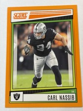 Carl Nassib Las Vegas Raiders 2022 Panini Score Orange #129 NFL Football Card