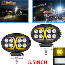 2x 5'' Powerful LED Work Light Fit Truck Flood Light 12V 24V 160W Tractor lights