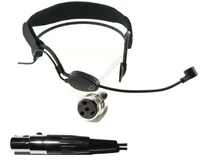 Black Plastic frame Condenser Microphone for Shure Headset Head XLR 4pin Mini