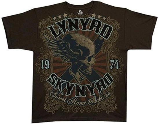 T-Shirt Rock Officiel Licencié - Lynyrd Skynyrd - Sweet Home Alabama Skull - Photo 1/1