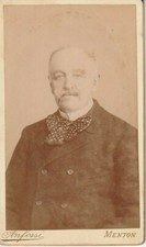 BOUGEOIS par ANFOSSI à MENTON  PHOTO CDV PHOTOGRAPHIE ANCIENNE