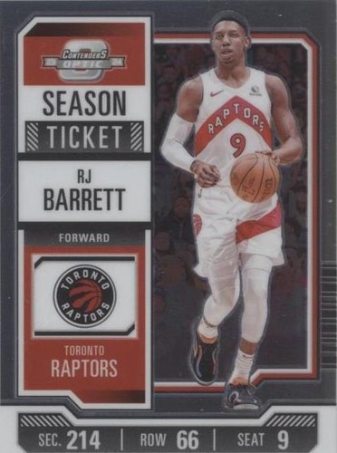 2019 Contenders Optic Ticket Variation Blue Prizm /99 RJ Barrett