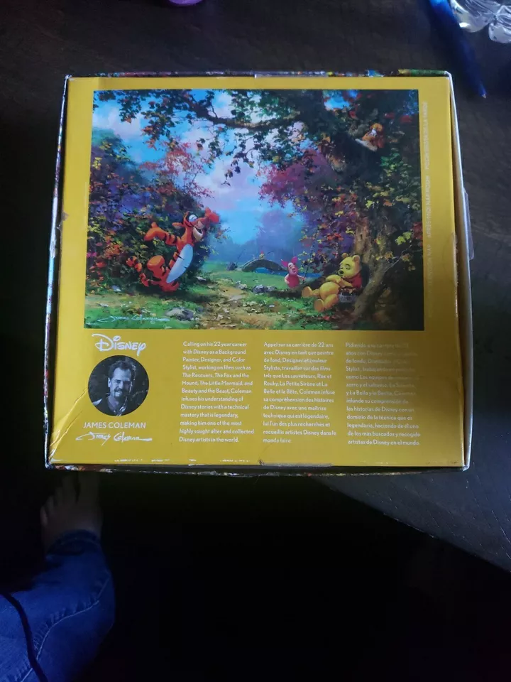 Disney Art 1000 Puzzle James Coleman Winnie the Pooh Afternoon Nap NEW Jigsaw - Image 2 of 3
