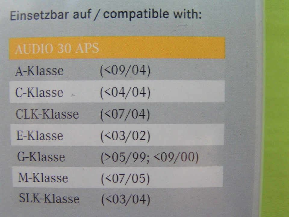 CD NAVIGATION MERCEDES BENZ AUDIO 30 APS ALPEN ITALIEN CZ 2006 A C CLK E M SLK G - Bild 2 von 2