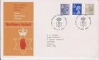 GB ROYAL MAIL FDC FIRST DAY COVER 1983 N. IRELAND MACHIN DEFINITIVES BELFAST PMK