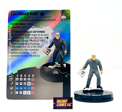 DC Heroclix Calendar Man #020a & #L020a Legacy Card Notorious Set