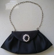 Cache Black Clutch Purse Hand Bag With Chain Strap