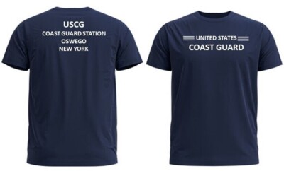 OSWEGO COAST GUARD STATION*NEW YORK*2-SIDED PERFORMANCE POLYESTER SHIRT