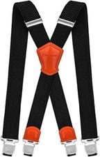 Mens Braces Very Strong Metal Clips Wide Heavy Duty Suspenders One Size 4cm 1.5"