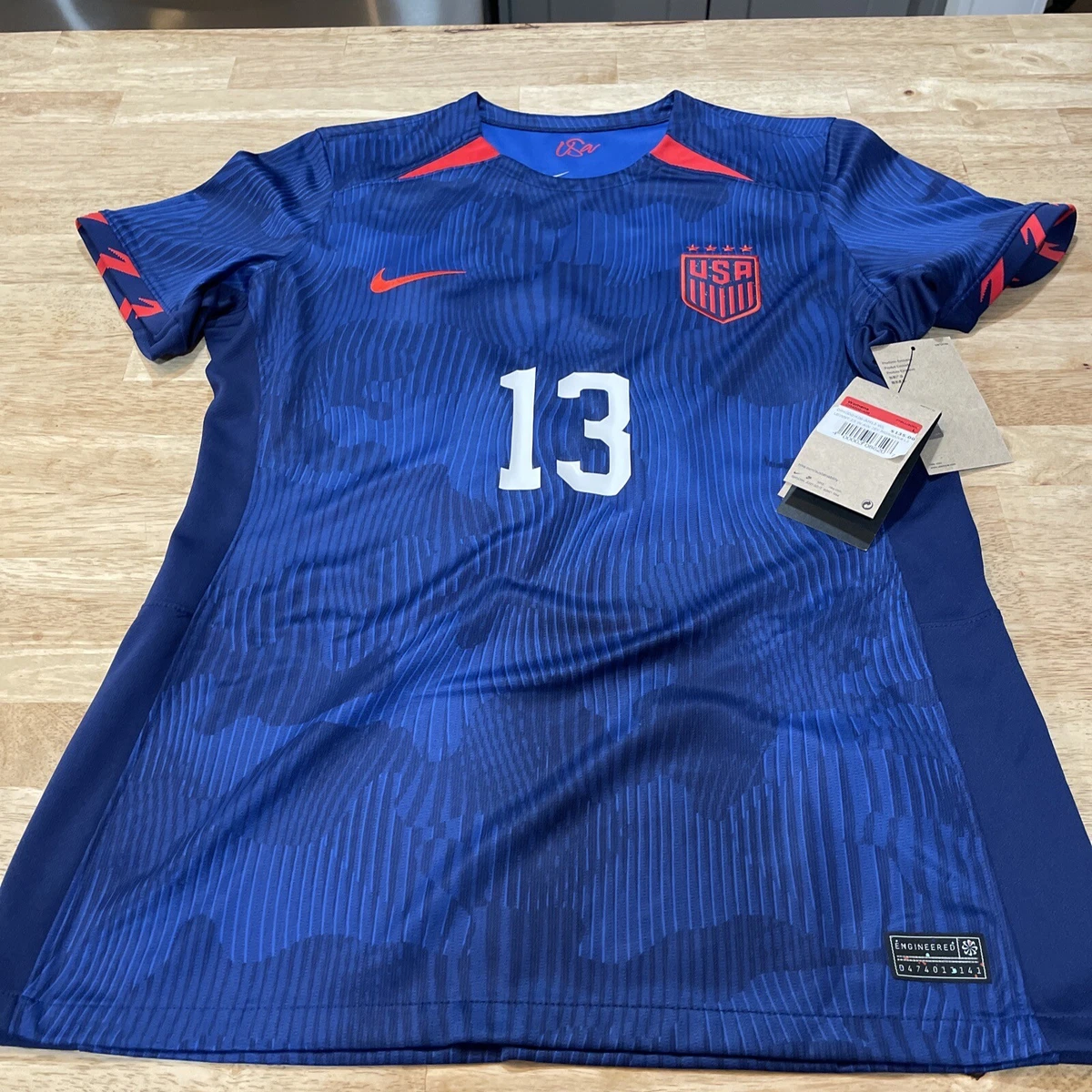 Nike USWNT 4 Star Alex Morgan Soccer Jersey Women s L Slim DR4000 406 USA 135