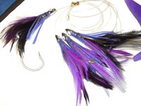 Daisy Chain Purple Feather With Bird Fishing Lure on sale Daisy Chain Purple Feather With Bird Fishing Lure on sale