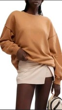 Free People FP Movement All Star Oversized Tunic Oatmilk Size LARGE Nwot