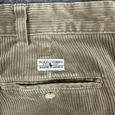 Polo Ralph Lauren Corduroy Pants Vintage Cords Men  s 38x30 Khaki Brown Y2K Baggy