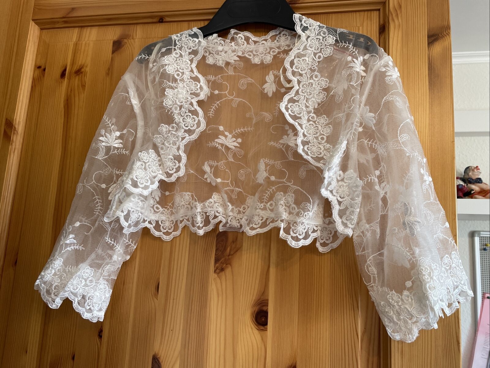 Bolero White Lace Size 42/44 Wedding