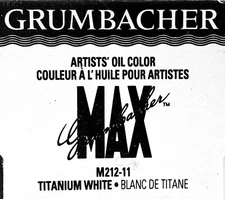 Max Titanium White 5oz Oil Paint 90s USA Art Supplies Artist Tools Bright NOS GB