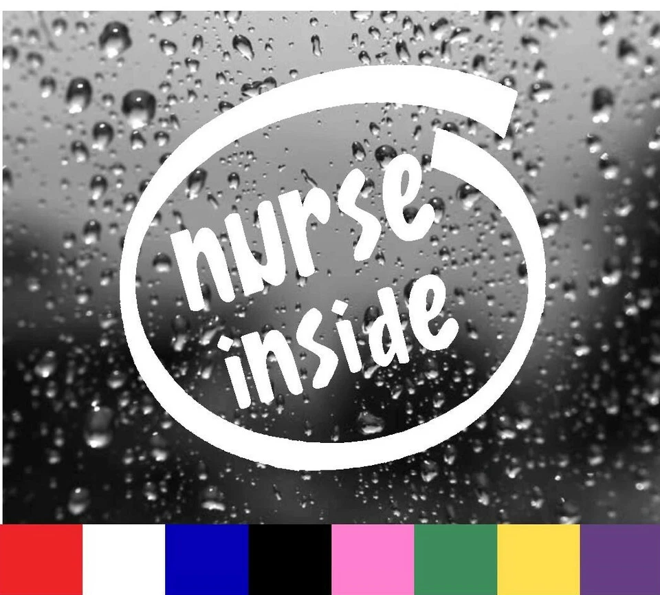 Nurse Inside Decal  Vinyl Sticker Laptop Bumper Wall Car Window UK — 第 2/3 张图片