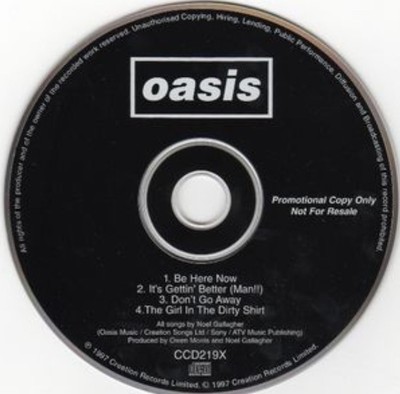 OASIS - PROMO CD - NUR 4 TRACKS!!! - BE HERE NOW - SAMPLER - MONSTER RARE !!