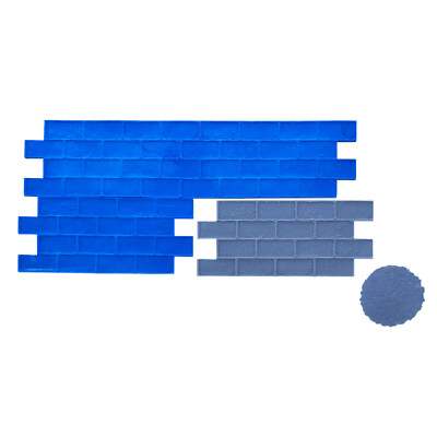 Worn Brick Running Bond | 8 pc. Decorative Stamp Set by Walttools