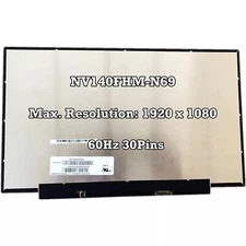 NV140FHM-N69 14.0 inch 1920×1080 Laptop LED LCD Replacement Screen 30pins 60Hz