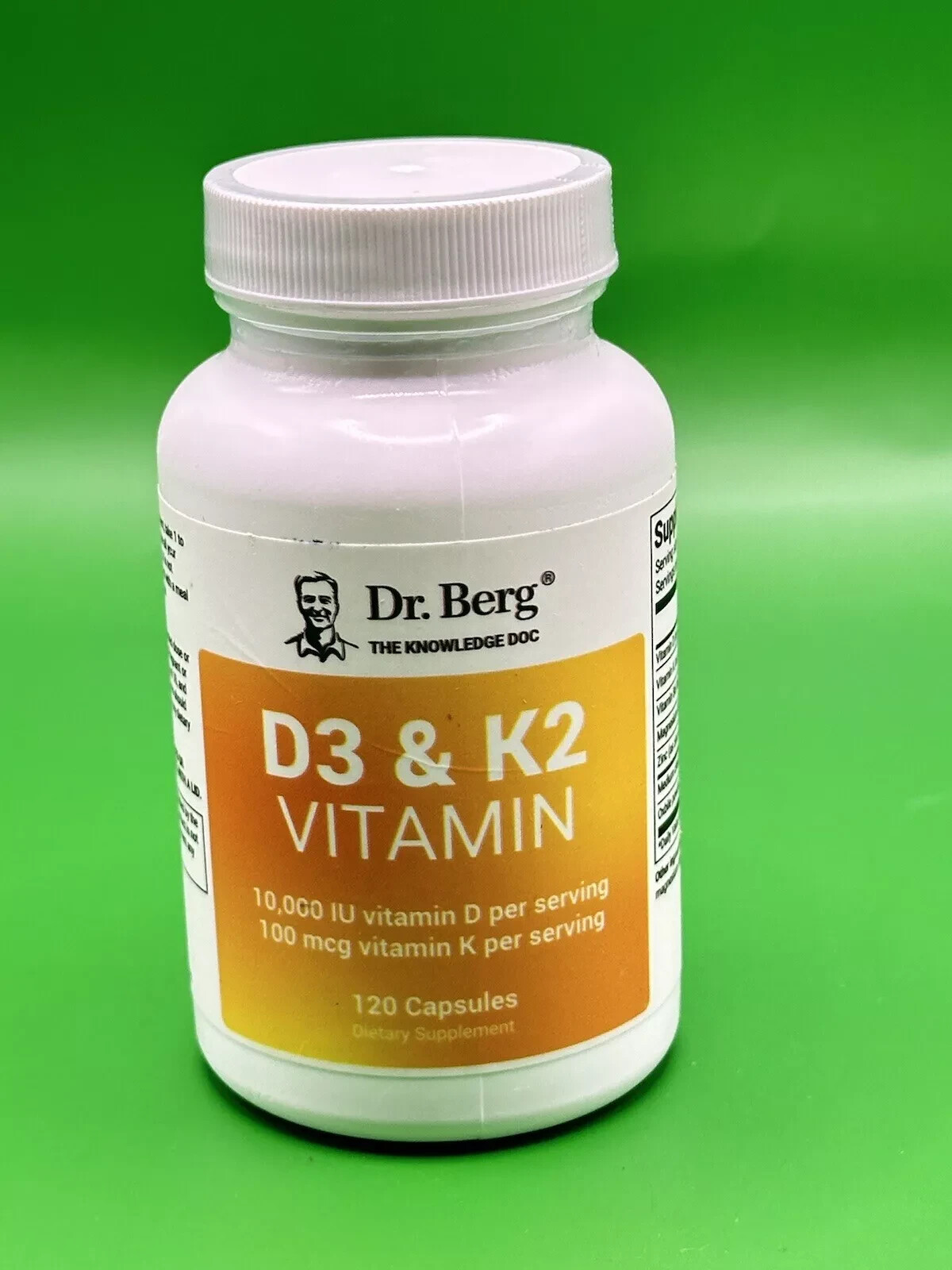 Dr. Berg's D3 & K2 Vitamin (120 Capsules)