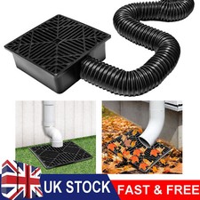 Downspout Extension Square Catch Basin Drain Kit w/5.1ft Hose No Deep Dig Needed
