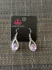 Paparazzi Gatsby Grandeur Purple Earrings