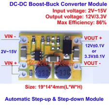 DC-DC Boost-Buck Step-up Step-down Converter 3.3V 5V 9V 12V Power Supply Module