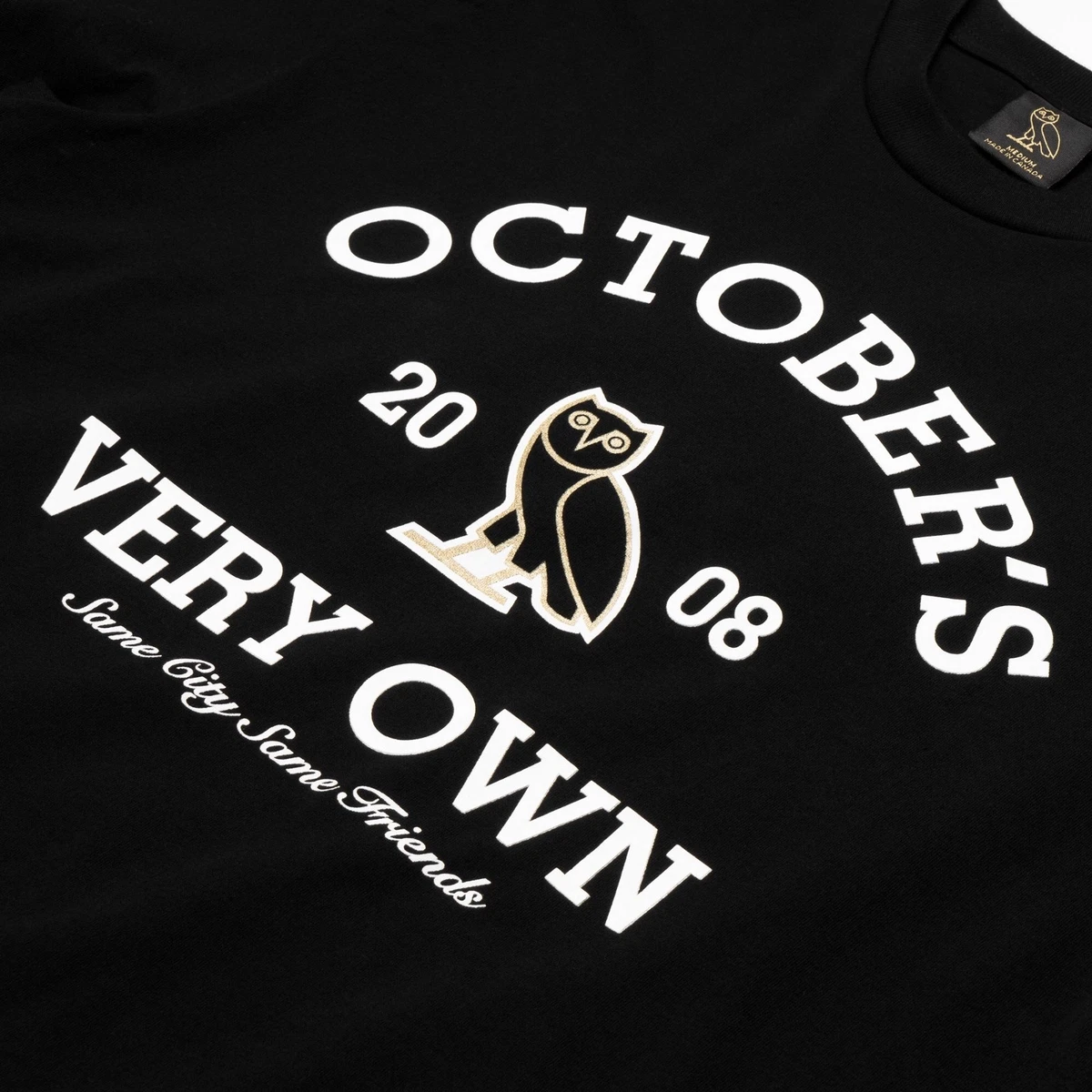 BRAND NEW October s Very Own OVO Collegiate Tee Black LARGE Drake