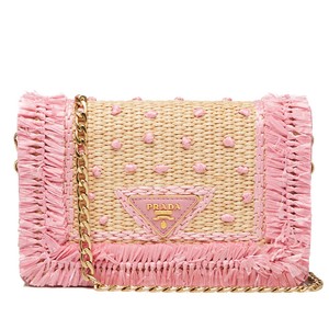 prada woven clutch