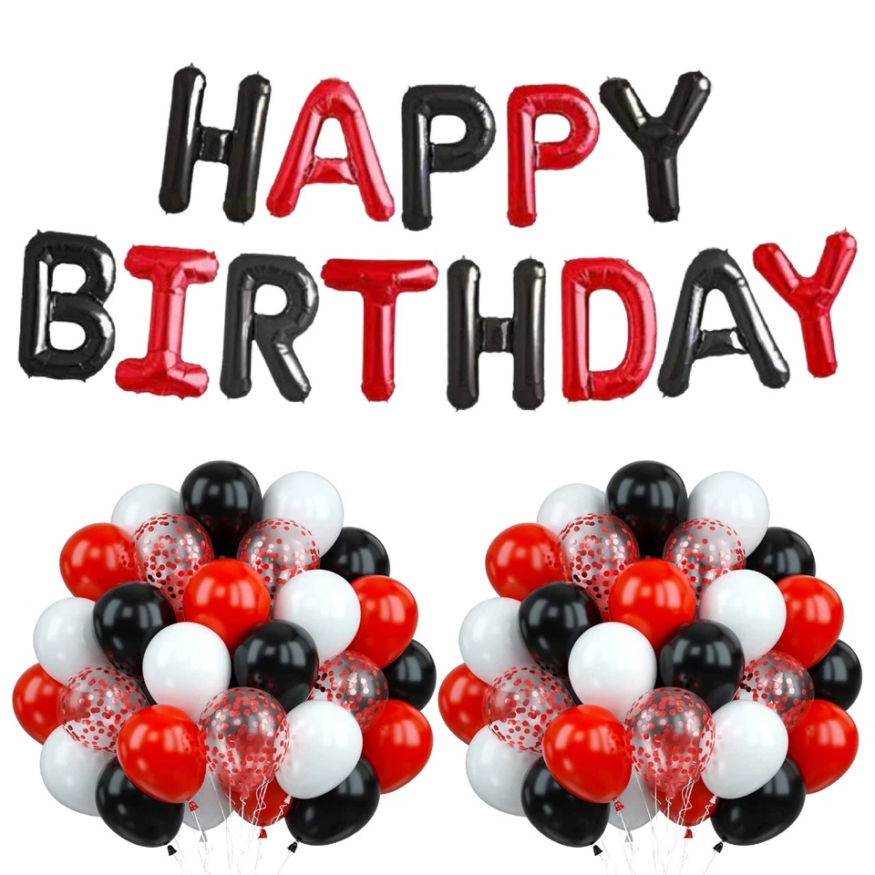 BIRTHDAY BALOONS BUNTING BANNER Balloons LETTER HANGING  PARTY DECORATION BALON - Image 4 of 4