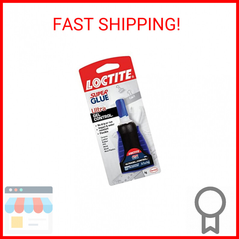 Loctite Super Glue Ultra Gel Control, Clear Superglue for Plastic, Wood, Metal,