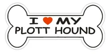 Love My Plott Hound Bumper Sticker or Helmet Sticker D2507 Dog Bone Decal