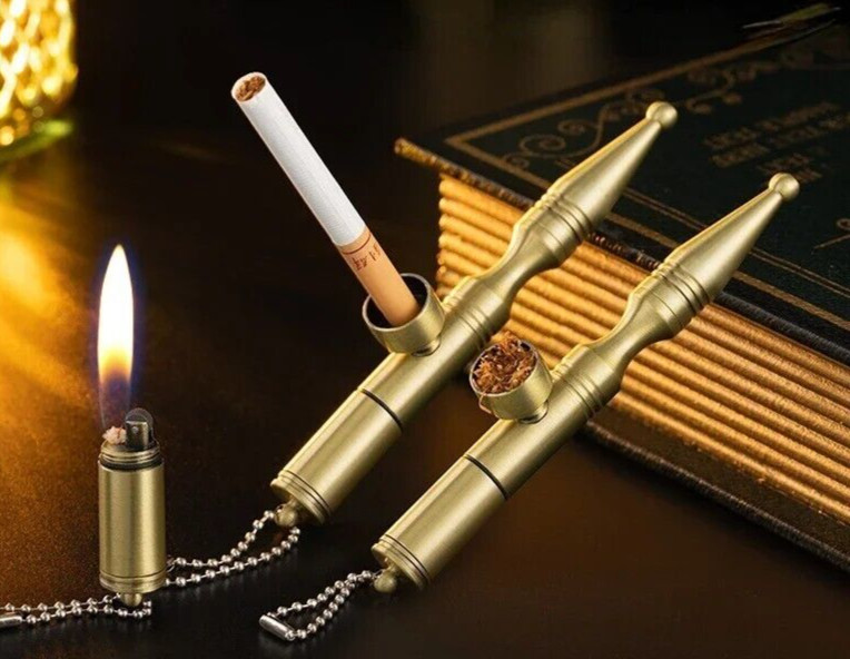 Solid Brass Smoking Aid Set