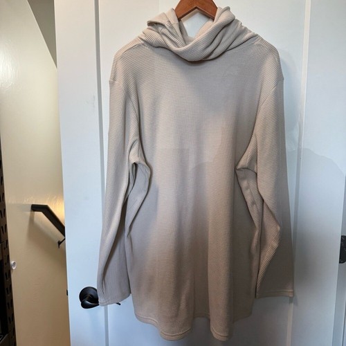 Suéter Columbia Holly Hideaway Marfil Blanco Gran Tamaño Cuello Capucha Estampado Waffle XXL - Imagen 6 de 8