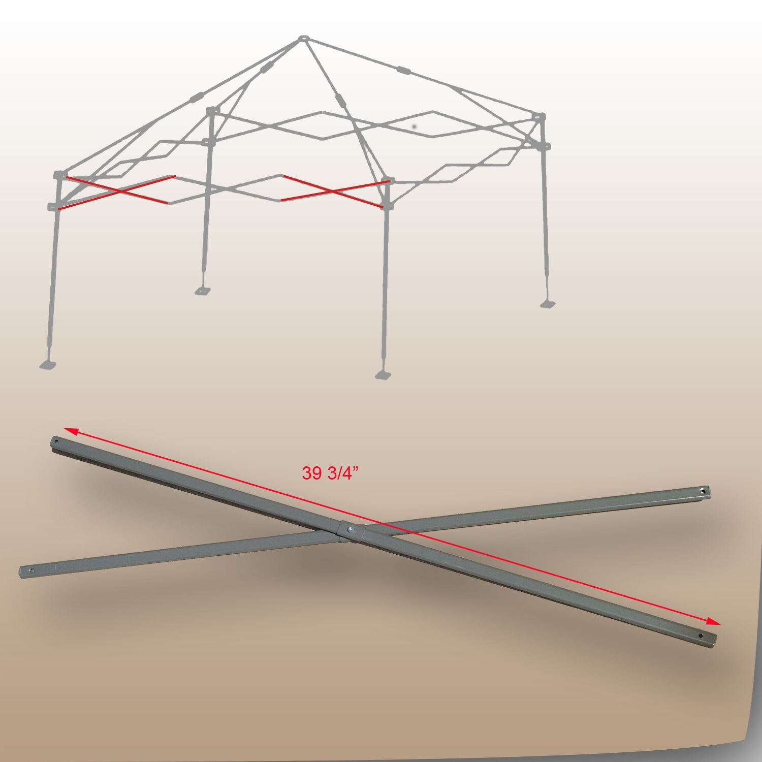Gazebo Side Truss Bar 39 3/4" Replacement Repair Parts