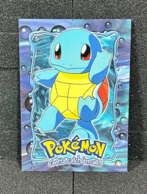 Squirtle #07 E7 of 12 Evolution Card TOPPS Black Logo LP