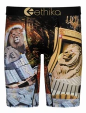 Ethika the Staple LION'S DEN Money Chandeliers Long Boxer Briefs Men's NIP