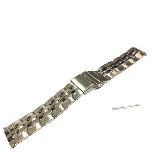 Bracelet de Montre Croco Regardez Noir Fermoir Papillon 20mm 22mm 24mm