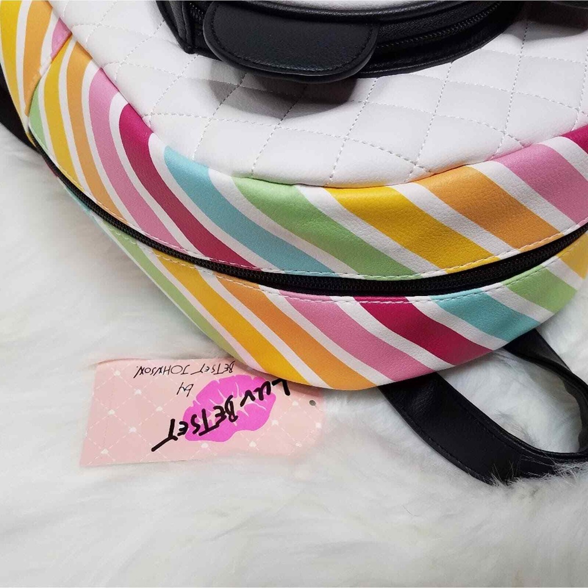 New Betsey Johnson Panda Backpack Kitsch Rainbow | eBay display picture 3